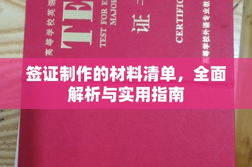 略阳签证制作的材料清单，全面解析与实用指南