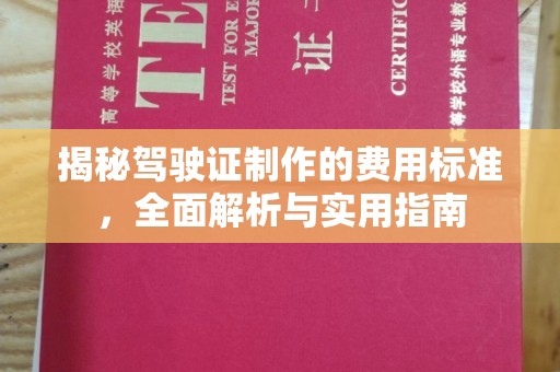 略阳揭秘驾驶证制作的费用标准，全面解析与实用指南