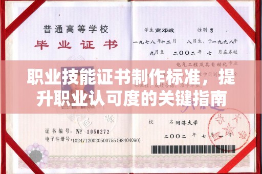 略阳职业技能证书制作标准，提升职业认可度的关键指南