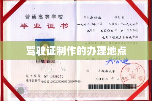 略阳驾驶证制作的办理地点